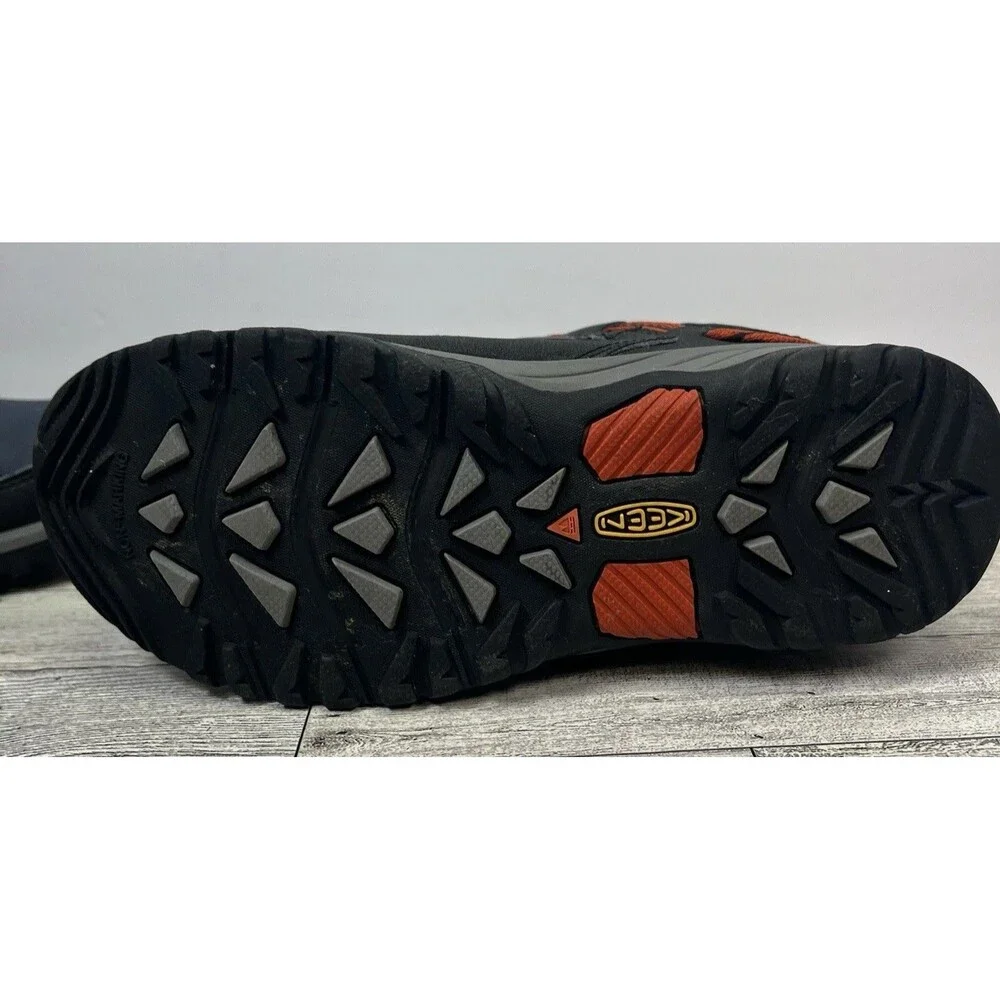 Keen Dry Waterproof Hiking Shoe Womens Size 6.5 Mens 5 #1019829 Blue Gray Orange